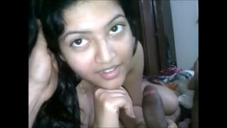 Nude Indian girl enjoying cock sucking