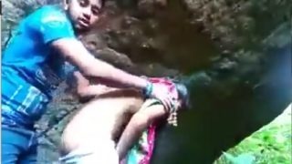 Horny Tamil couple enjoying outdoor sex