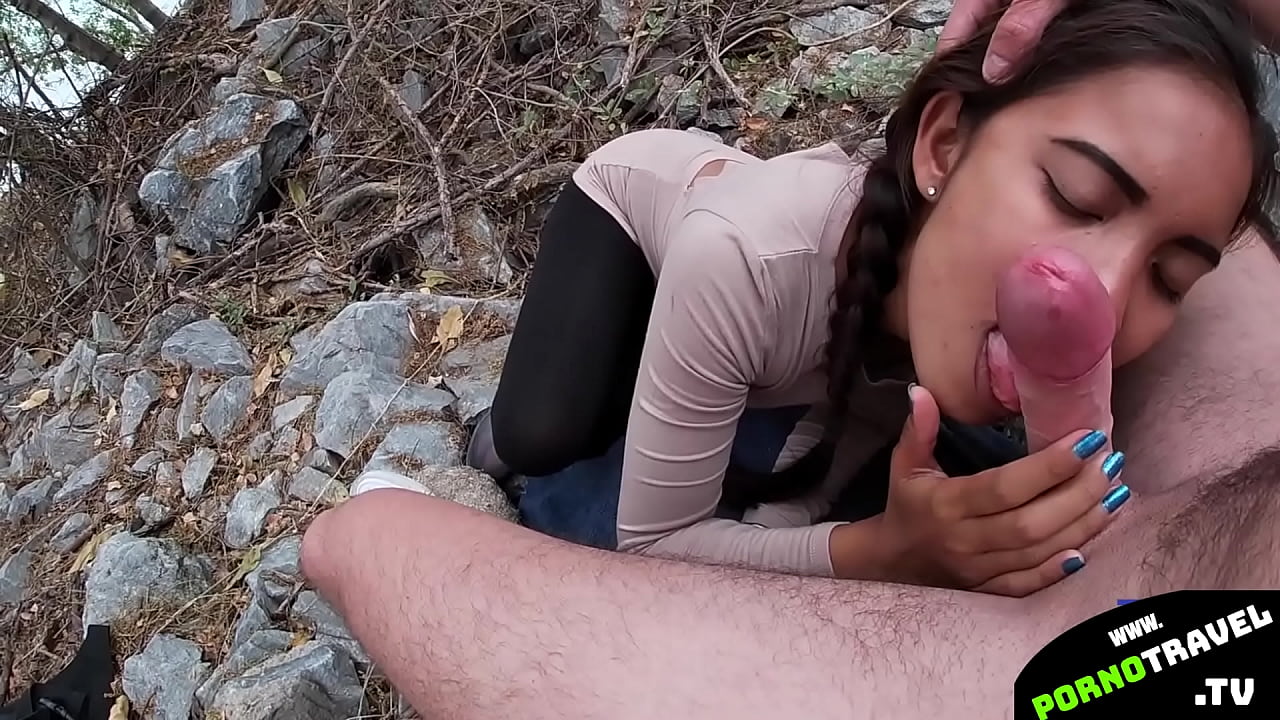 Sexy Nepali girl sucking big dick in woods - Indian blowjob