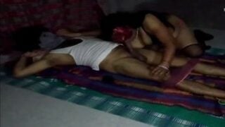 Village couple having late night sex