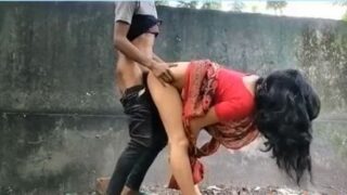 College boy fucking hot bhabhi at open place