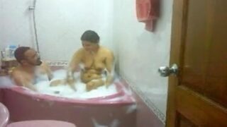 Nude sex in bathtub of Bangla couple