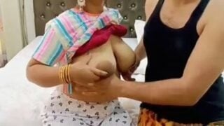 Fun with big milky boobs Indian milf
