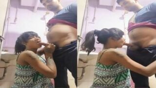 Cute north-east girl sucking desi cock