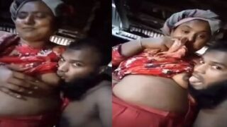 Muslim man sucking boobs of Bangla maid