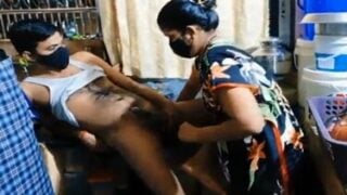 Married desi man fucking housemaid in kitchen