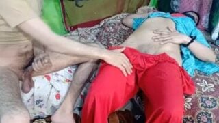 Playing with desi chut to seduce sleeping bhabhi