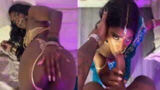 Indian bride seducing cameraman with deepthroat blowjob